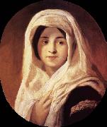 Brocky, Karoly Portrait of a Woman with Veil Sweden oil painting reproduction